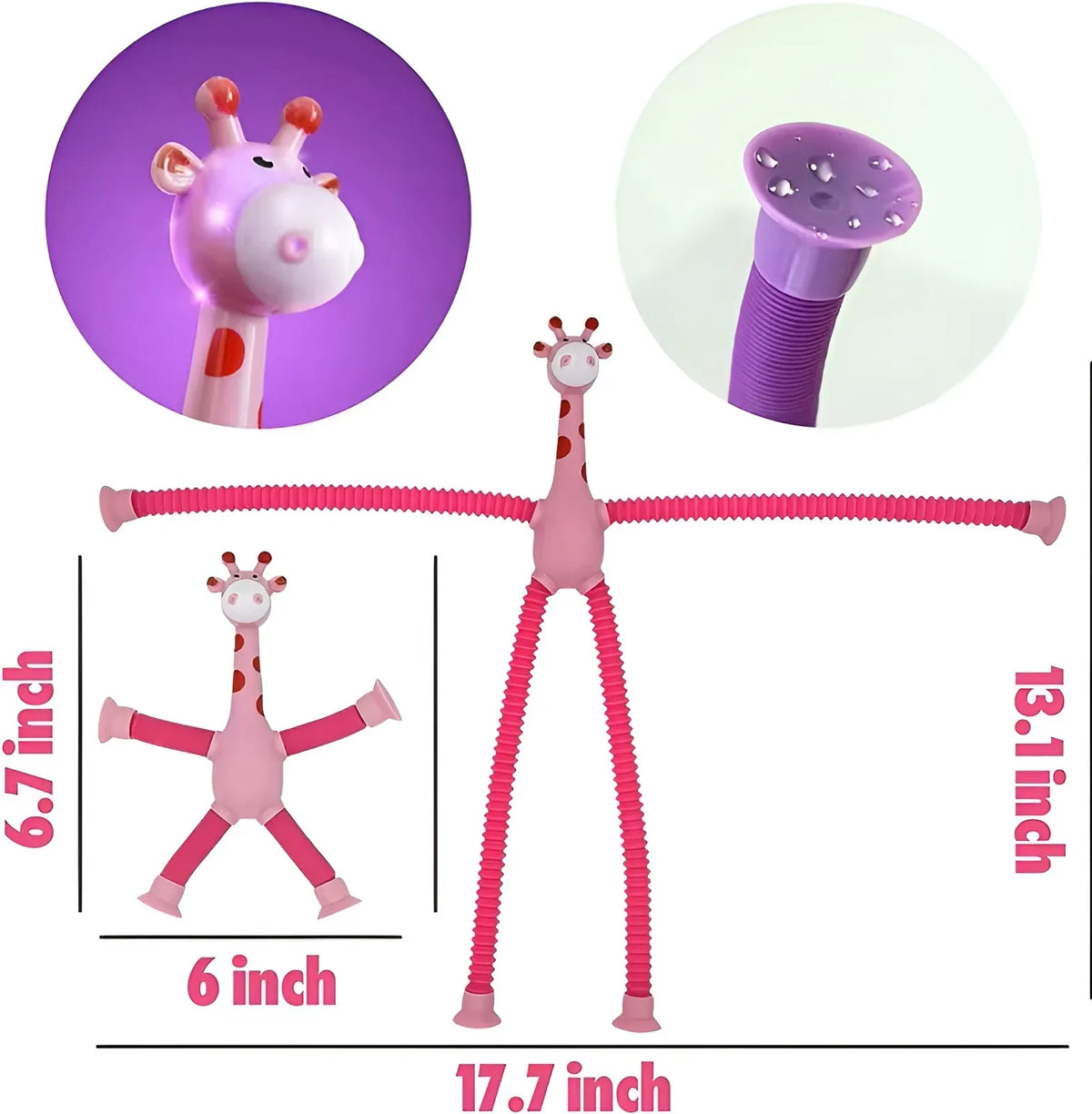 Telescopic Giraffe Suction Cup Toy,