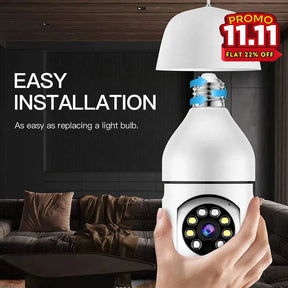 360° WiFi 1080p Bulb Camera