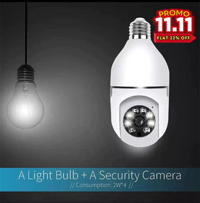 360° WiFi 1080p Bulb Camera